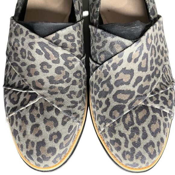 Clarks Sharon Form Leather Leopard Loafers Women’s 12 WIDE - Picture 4 of 9